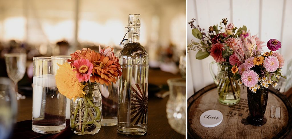 wedding day table details for fall wedding