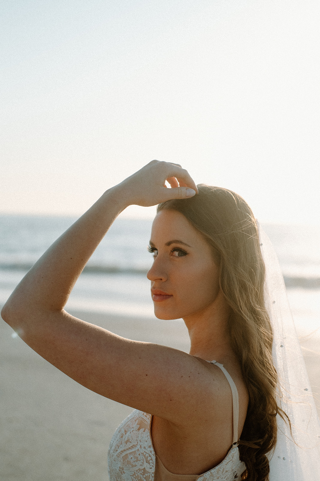 Sunset Clearwater Beach Bridal Session in Florida